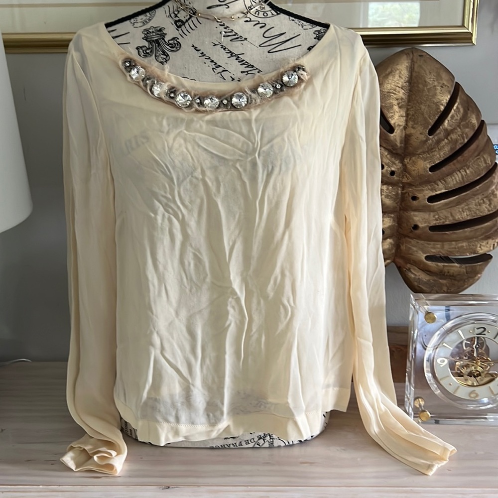 Brand new Ottod Ame made in Italy rhinestones embellished top